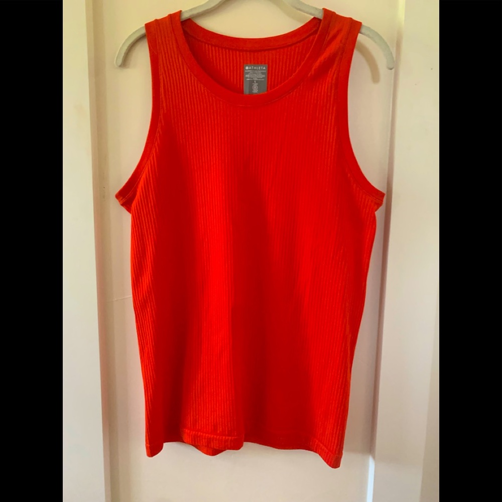 Athleta tank top, orange sz L, worn once, perfect condition.